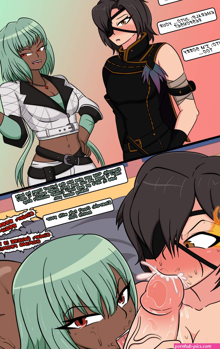 Post 5095539: CinderFall dywtba-alt-universe EmeraldSustrai RWBY