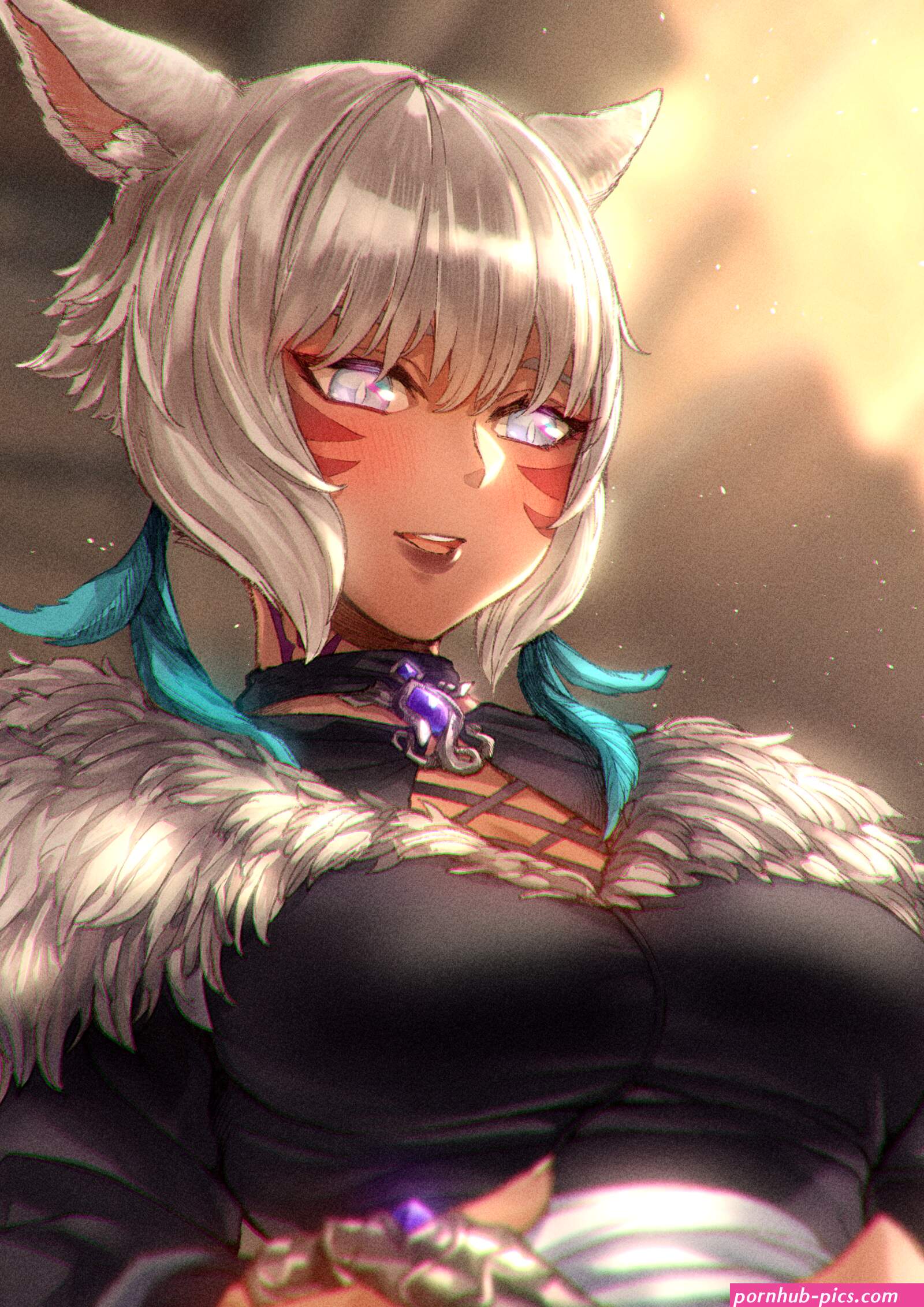 haimerejzero final fantasy final fantasy xiv miqote yshtola animal ears bandaid