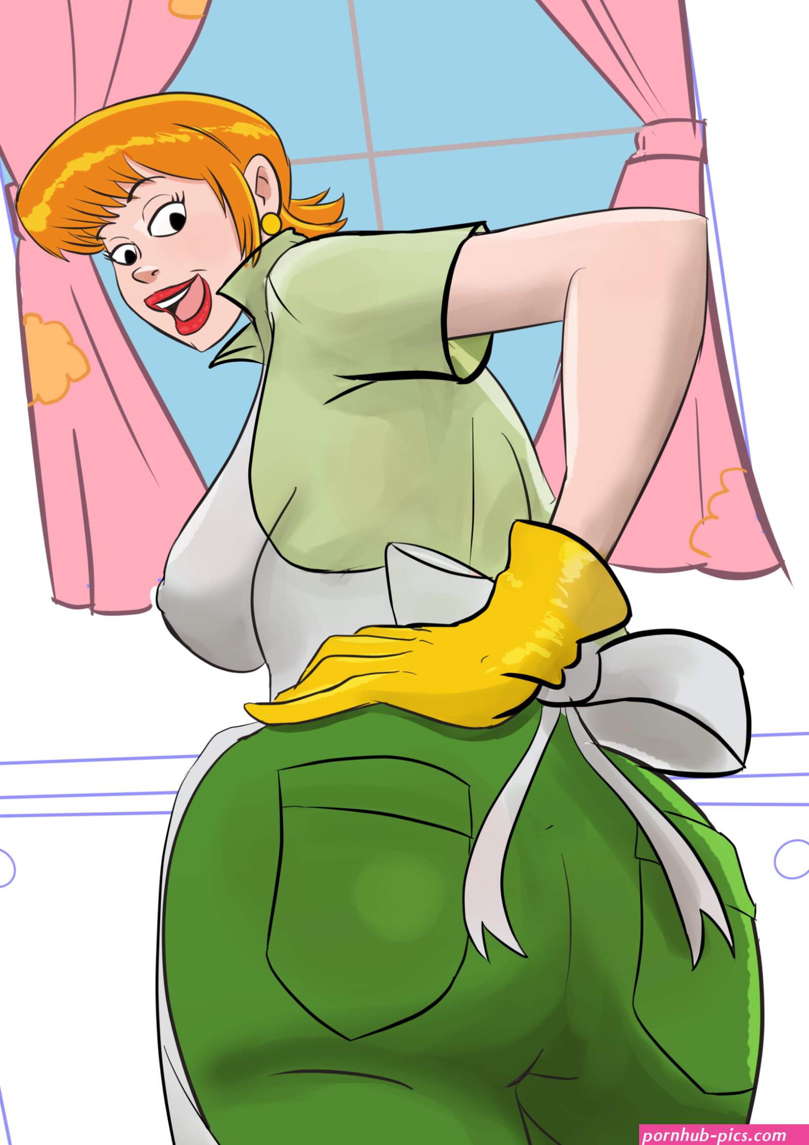 Dexters Mom showing her ass by SirTakimoto on Newgrounds