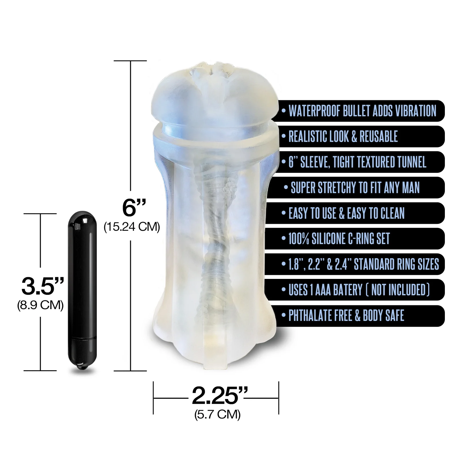 MSTR B8 Vibrating Pussy Pack Squeeze Box Five Piece Masturbation Kit