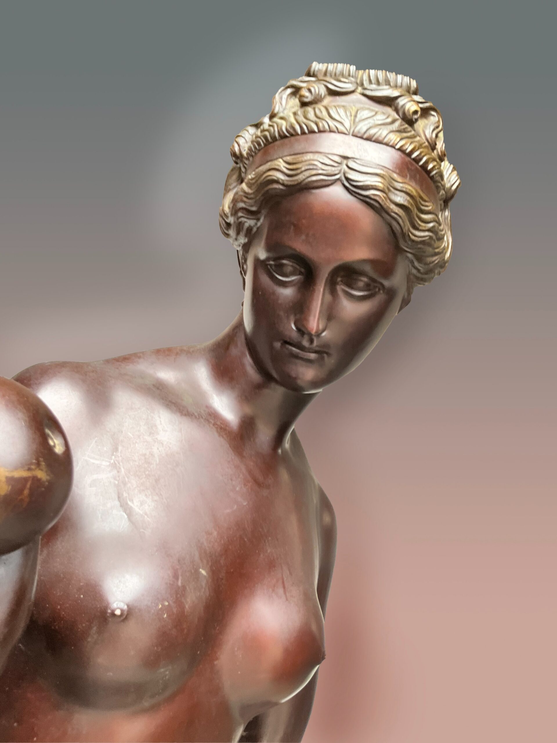 Ferdinando De Luca italian 20th Century Large Bronze Figurine.