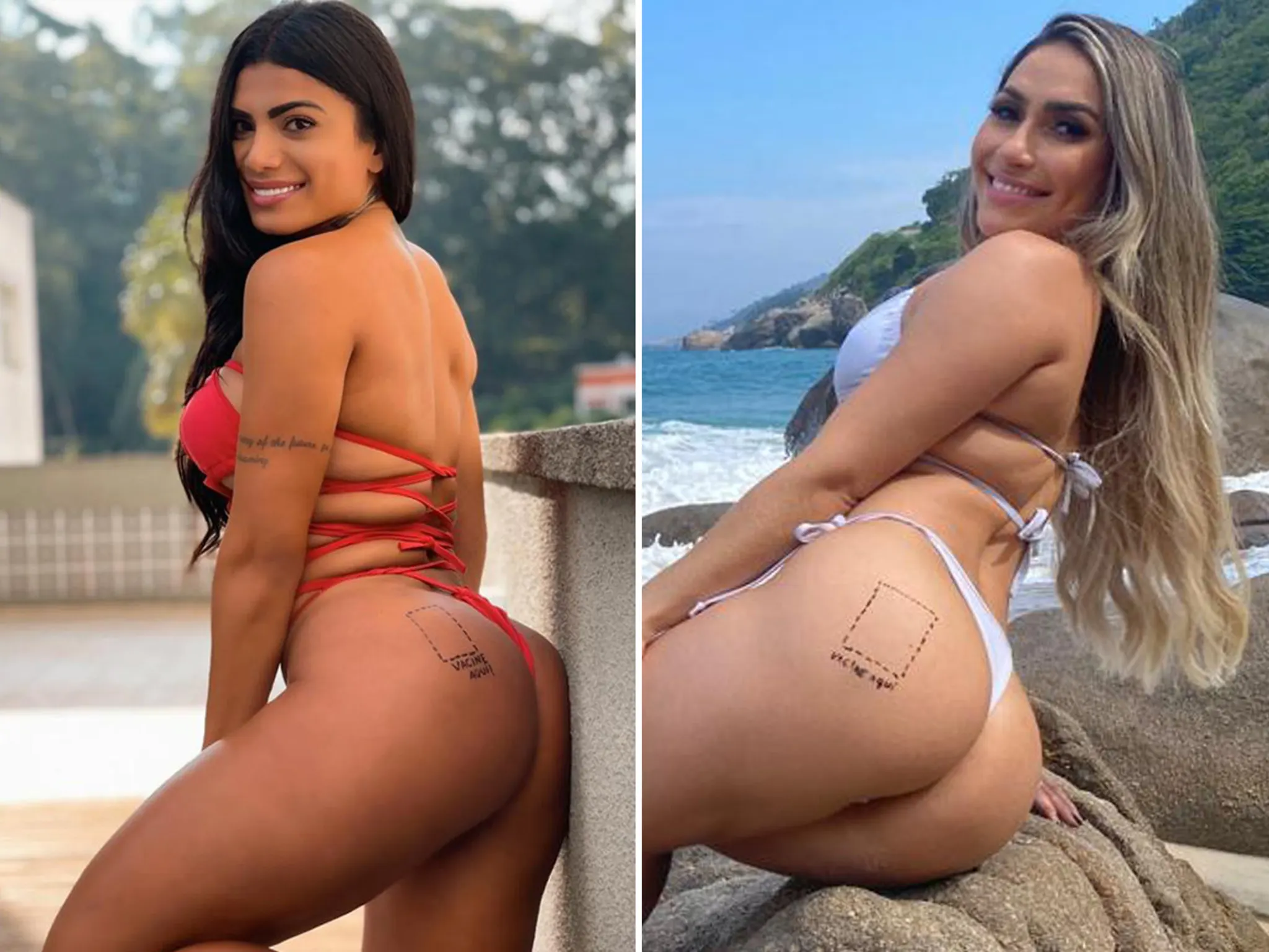 Brazils Miss Bumbum Contestants Get Vaccinate Here Ink on Their Butts