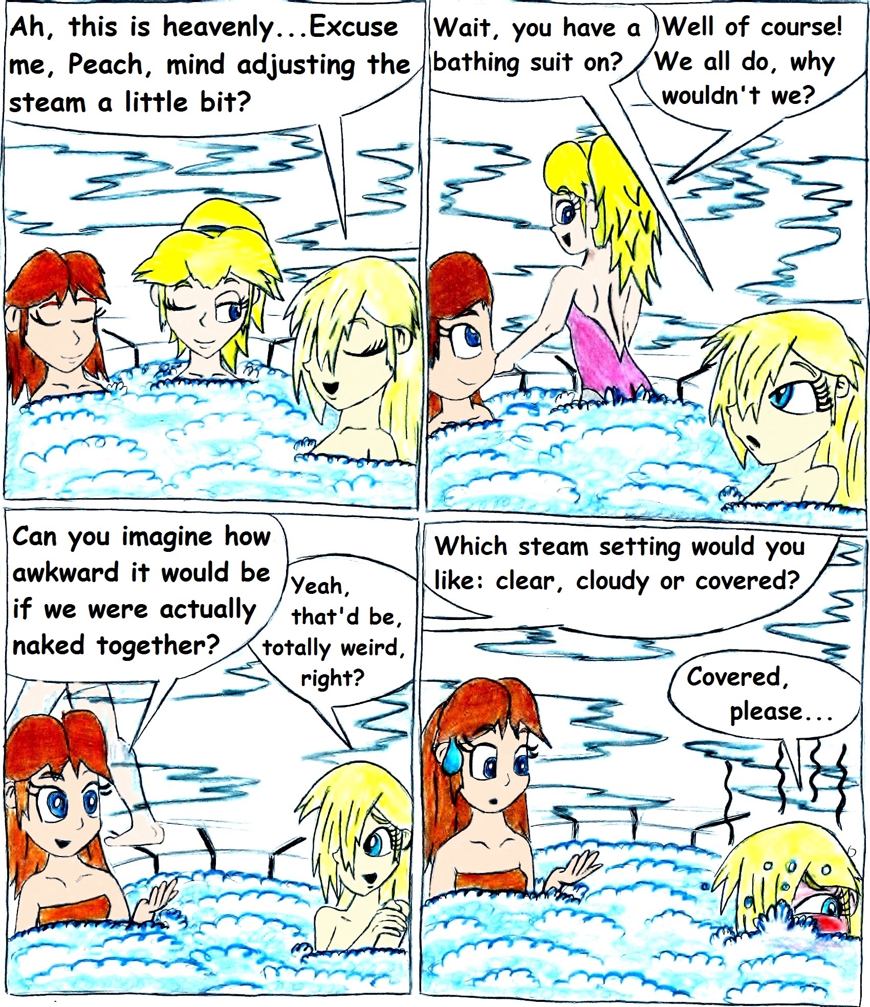 Peach Daisy and Rosalinas Spa Day by Mothralina95 on DeviantArt