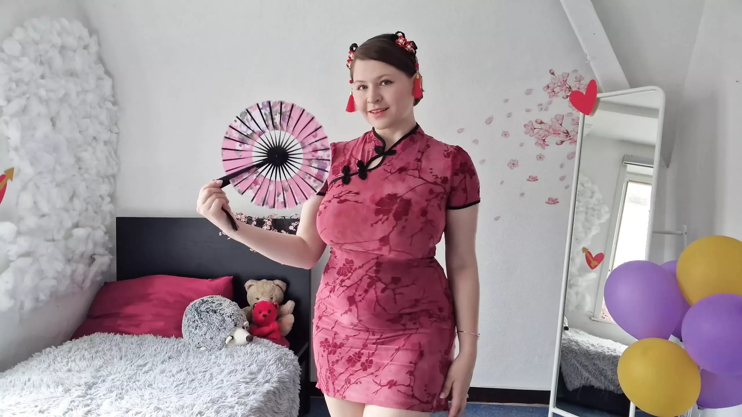 Cherry Blossom Grwm Soft and Sensual Tease in a Cheongsam: Amateur Amateur Porn