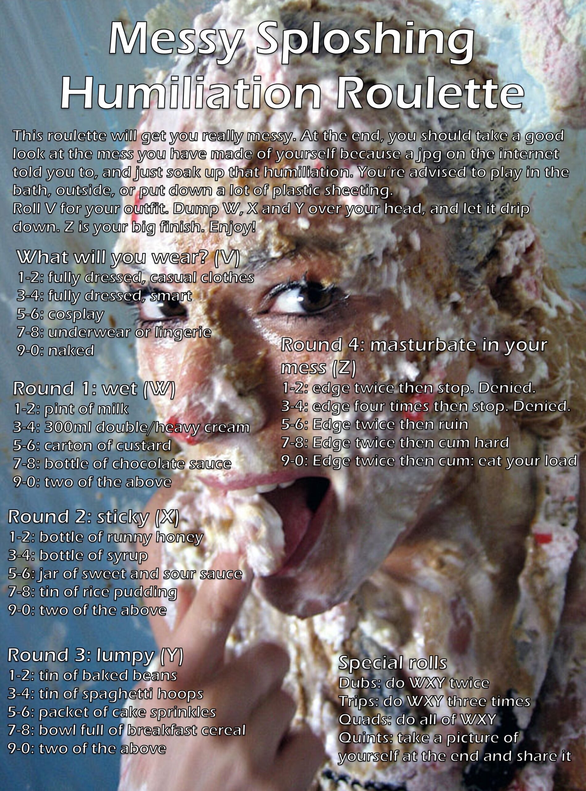Messy Sploshing Humiliation Roulette