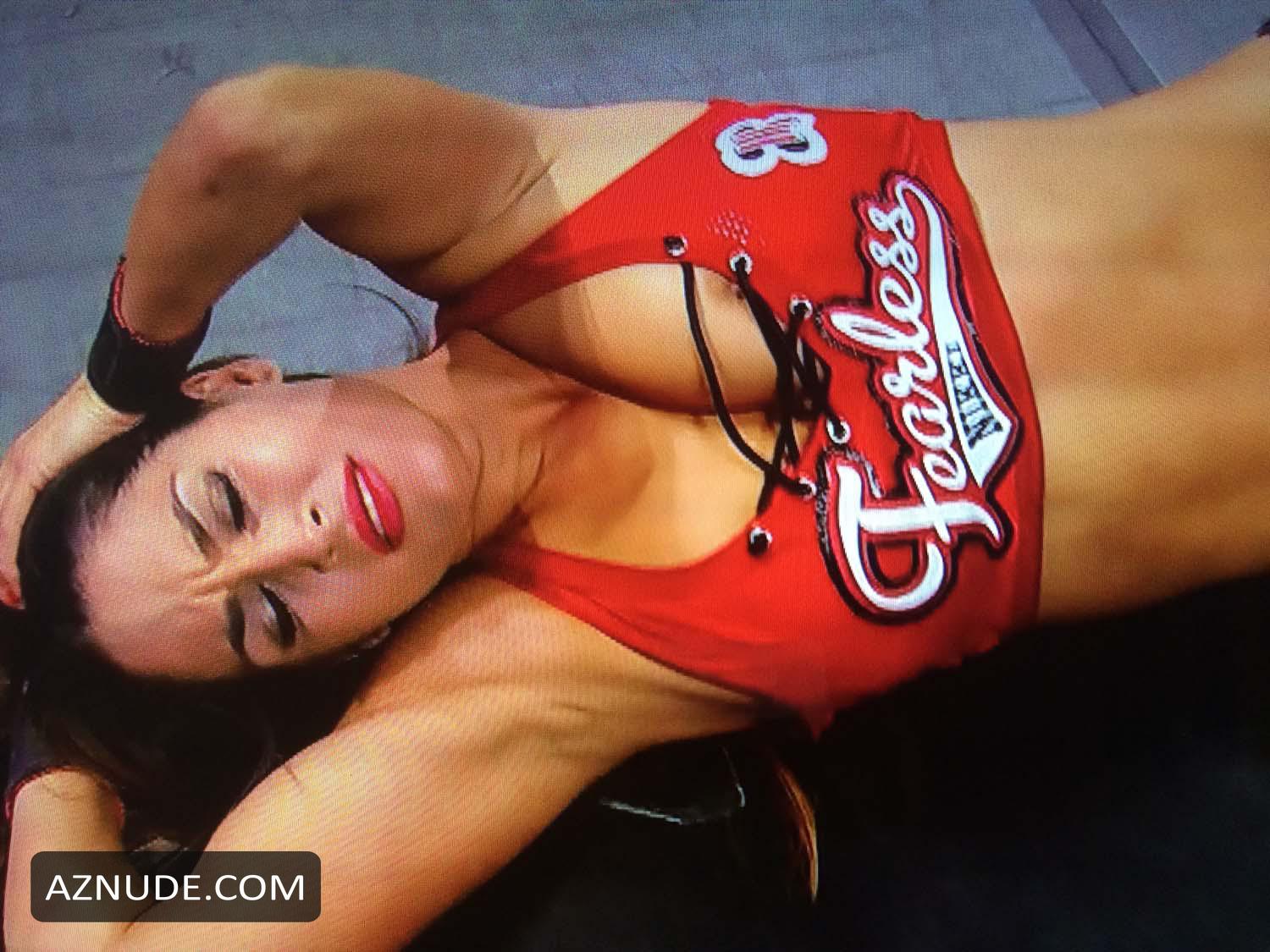Nikki Bella Sexy Nip Slip During A Live Episode of WWE Rew