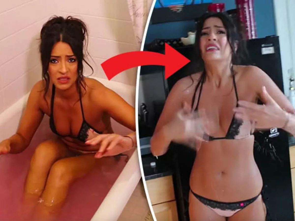 Half-naked womans bath descends into chaos after boyfriend pours CHILLI extract into tub
