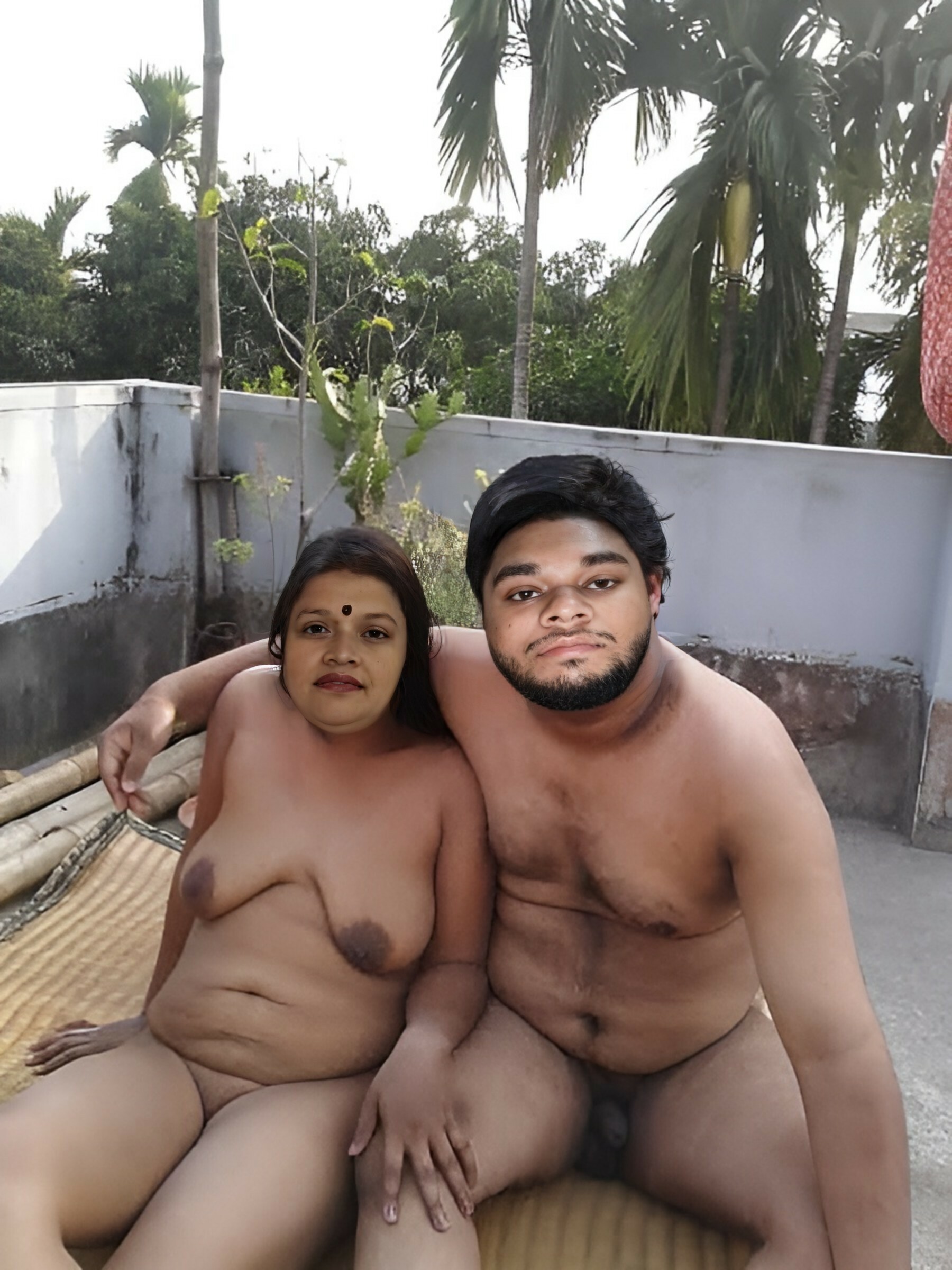 Naked Indian Aunty With Her Son Incest in Rooftop