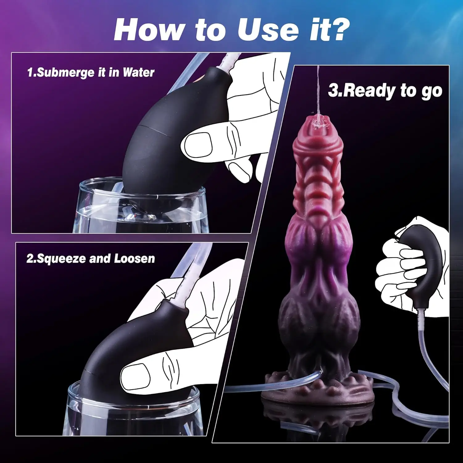 Fantasy Alien Monster Animal Dog Knot Dildo with Strong Suction Cup Silicone Squirting Anal Dildo Adult Sex Toys for Women Men