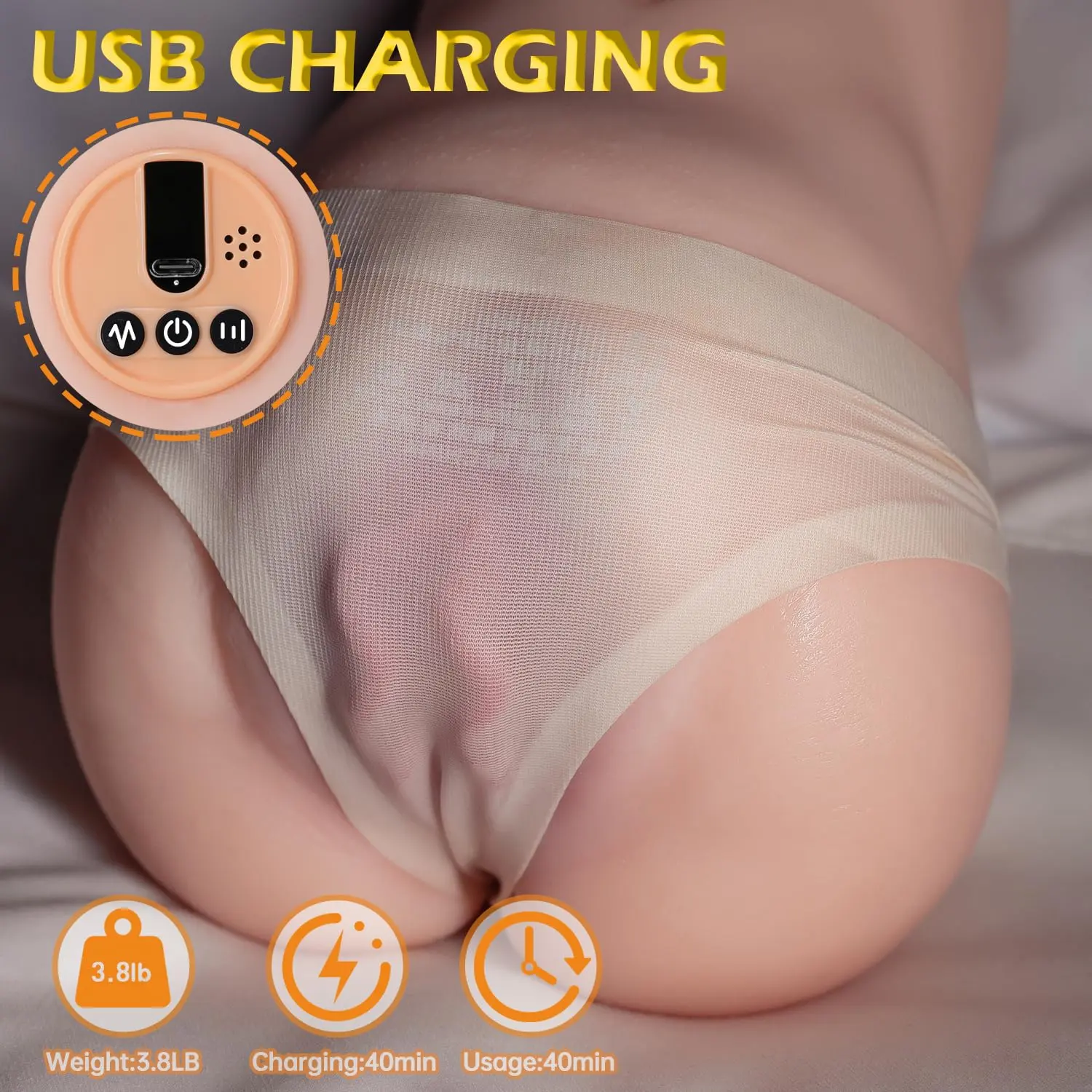 RealisticAutomatic Pocket Pussy With 10 Vibration Suction Modes Dual-E