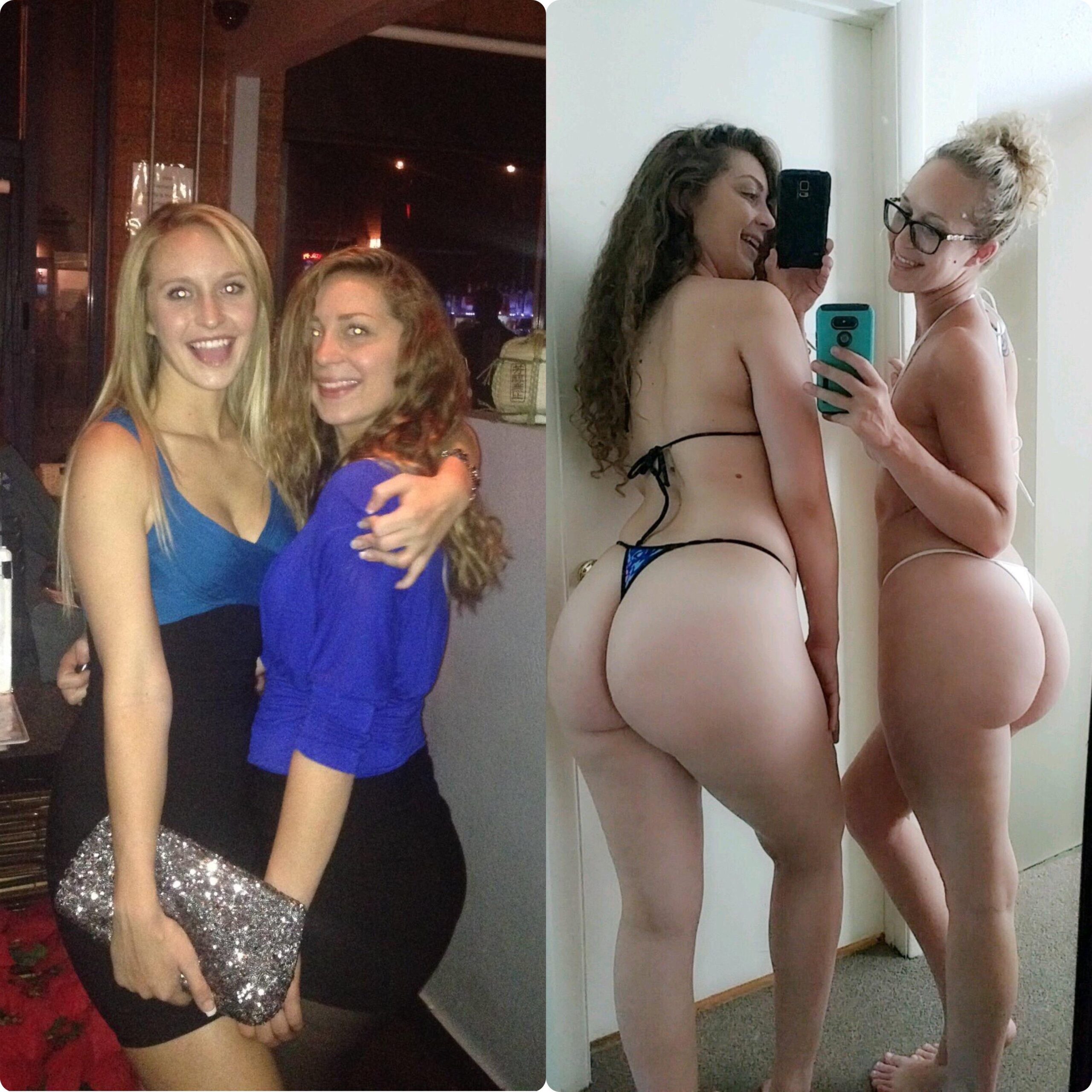 Pornstar Ginger Banks her webcam sister Emma Banks big asses