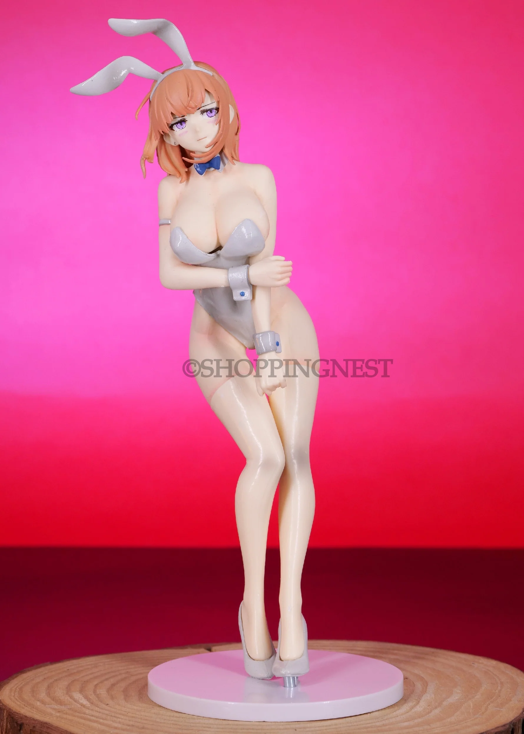 Anime Sexy Girl Action Figure Miss White Bunny Shy Kawaii Girl Figurin