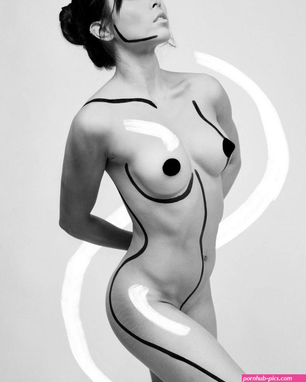 Anna Akana naked black--white image by Nicholas Freeman