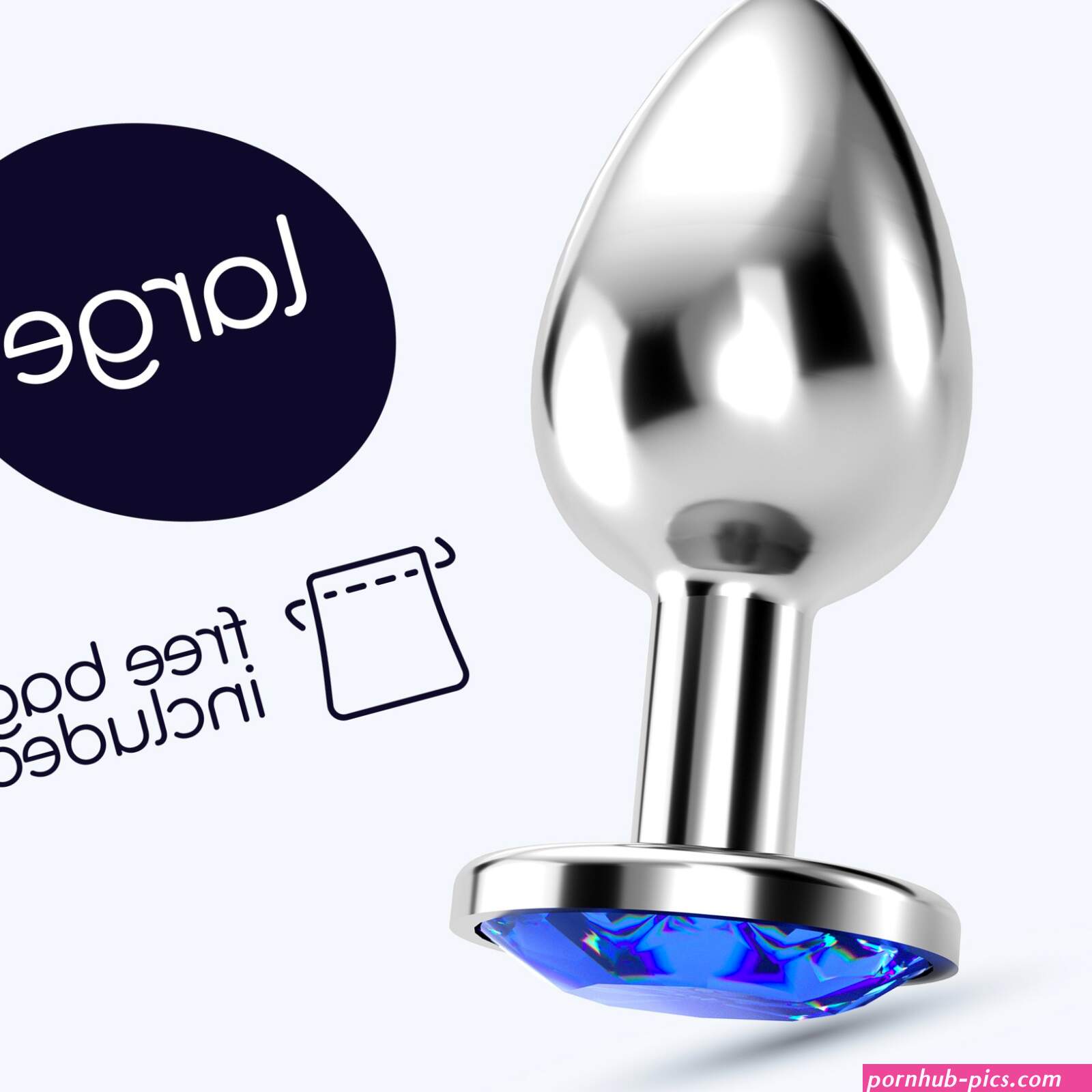 CRUSHIOUS BIJOU ANAL JEWEL PLUG BLUE LARGE WITH FREE VELVETY BAG