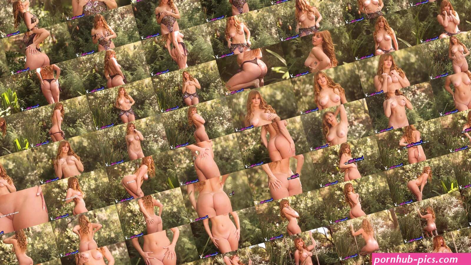 Redhead newcomer teen Roux showing her pussy while swinging for Playboy