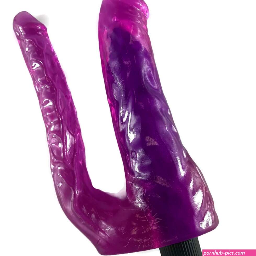 Vibrating Dildo Free Surprise Gifts both holes purple vibrator double action