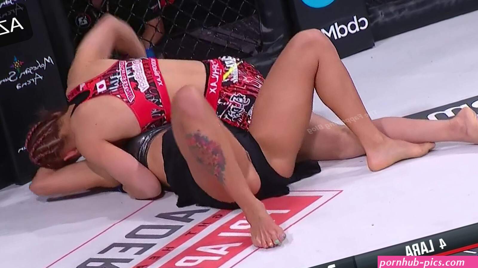 Alejandra Lara Sexy Pussy Lip Slips During Fight With Kana Watanabe at Bellator 255