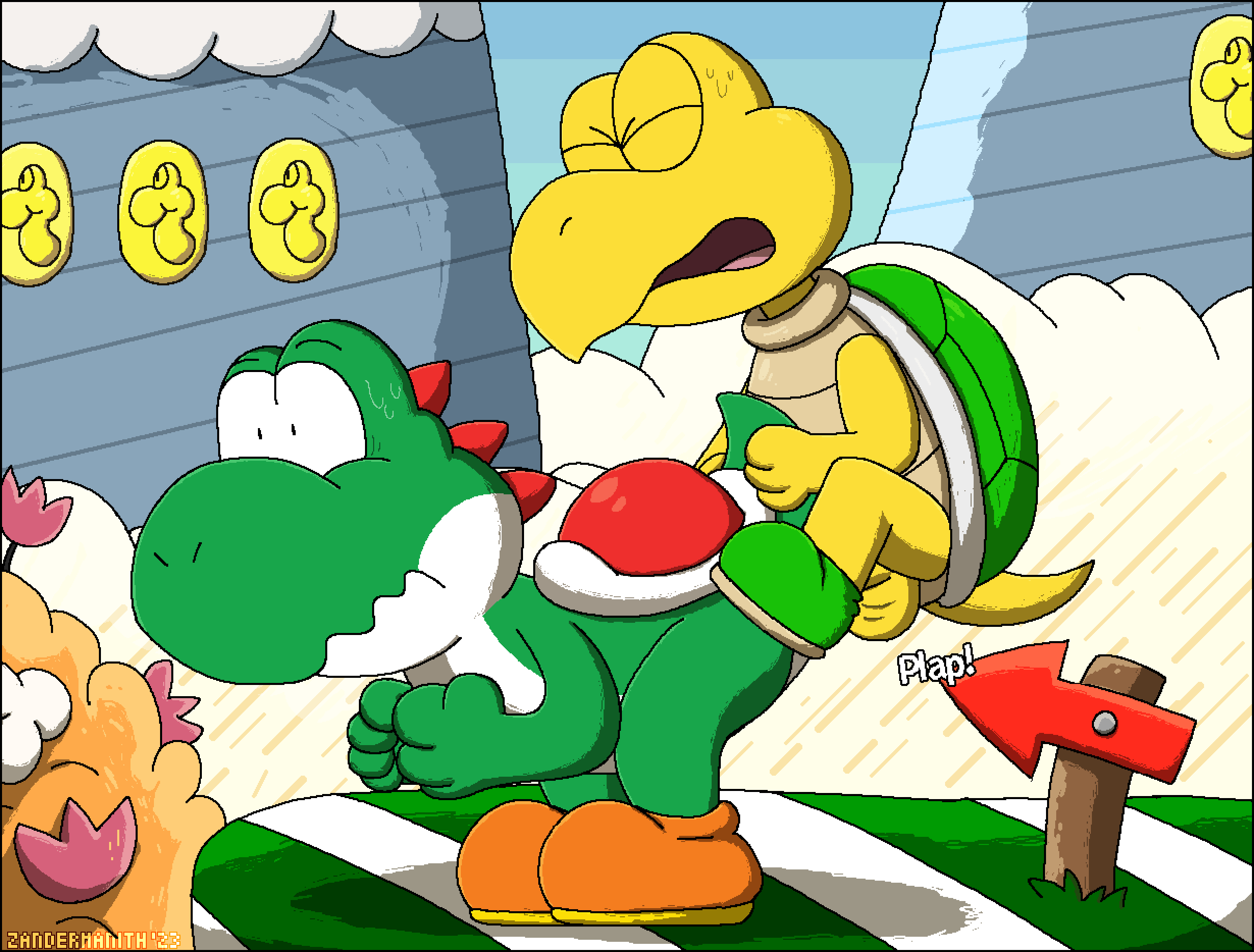 Post 6178927: animated iopkluj123 Koopa KoopaTroopa SuperMarioBros. Yoshi YoshisIsland