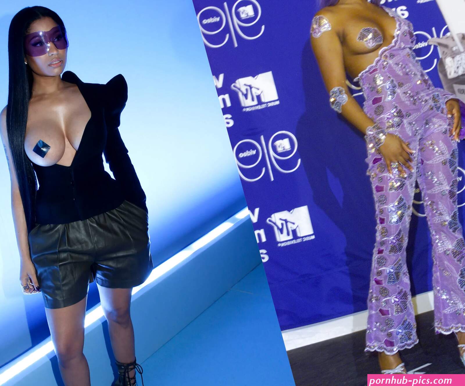 Nicki Minaj Goes Almost Topless at Haider Ackermanns Fall 2017 Show