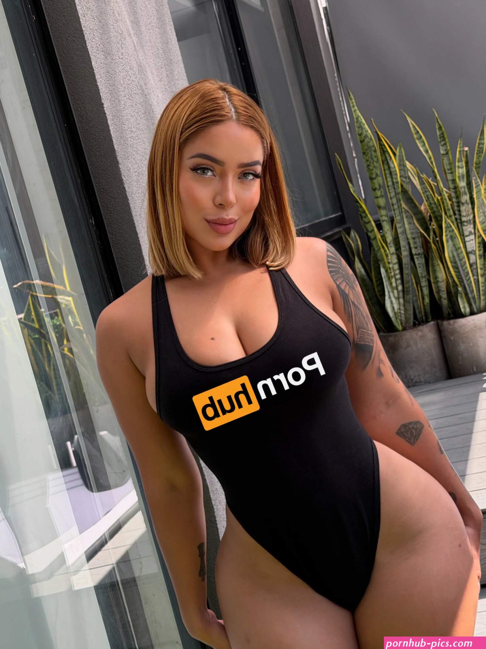 Black Thong Bodysuit